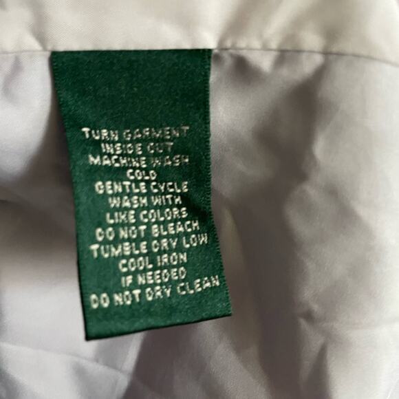 Lauren Ralph Lauren Royal Blue White Full Zip Windbreaker Rain Jacket Size L - Picture 7 of 7